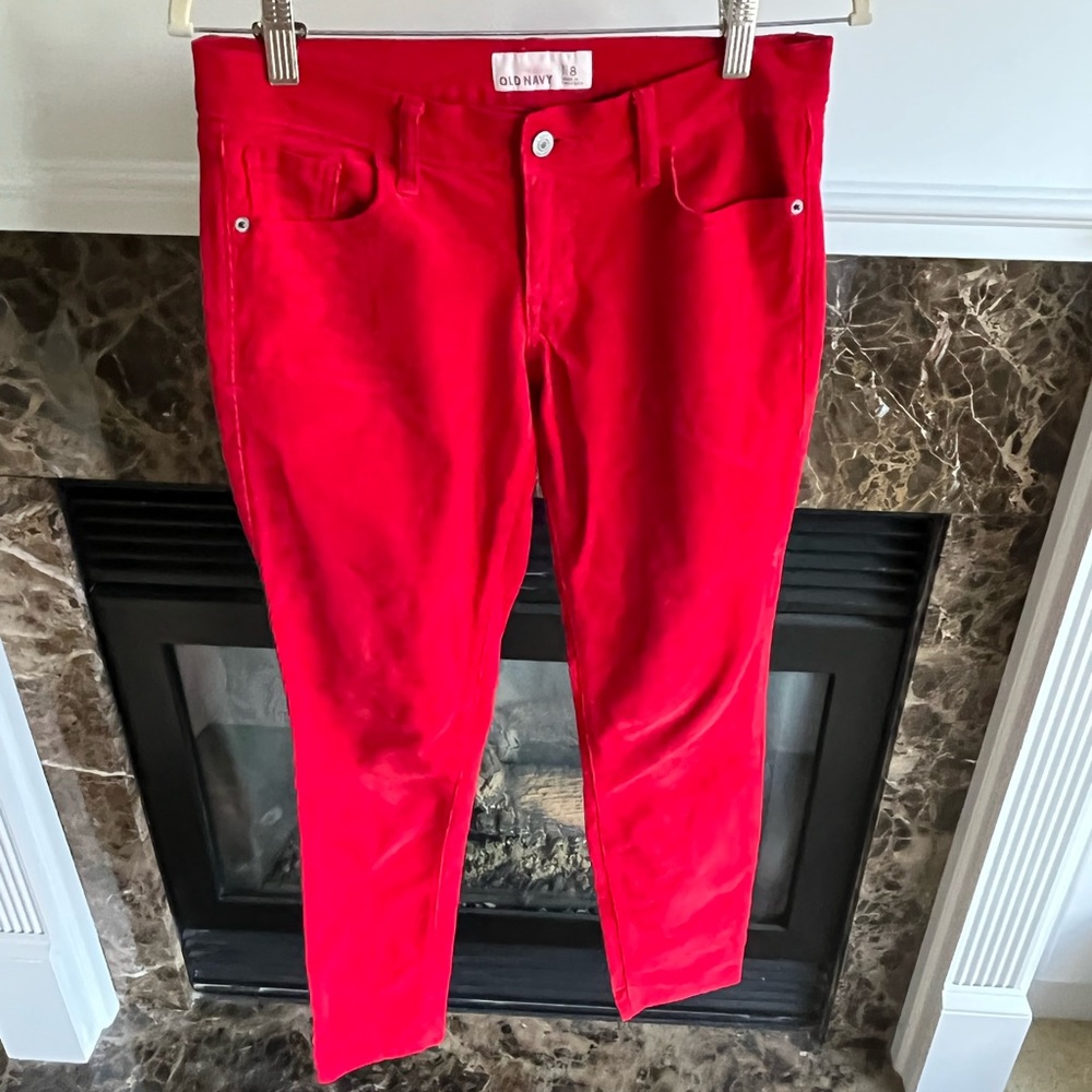 Old Navy, red corduroys
